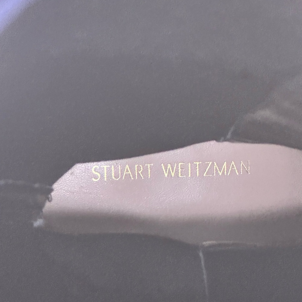 NWOB STUART WEITZMAN Greer City knee high Suede Navy Boots, Size 5 - Picture 10 of 13